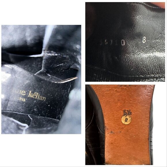 Stephane Kelian Black Leather Chelsea Boots, Size US 8, Mid heel - Picture 8 of 9